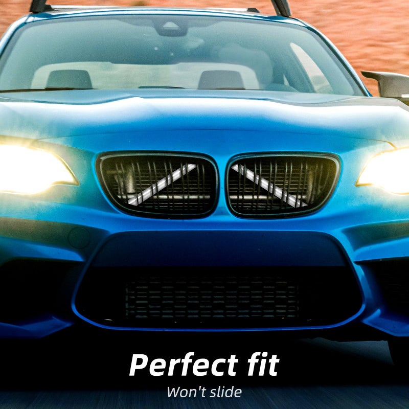 AggAuto Compatible with BMW Grille Inserts Stripes for 1/2/3/4/5 Series (F20 F21 F22 F23 F30 F31 F32 F33 F34 F36 F45 F46) 2011-2021, 328i/320i/335i/428i Grill Insert Accessories White V Brace Cover - Image 5